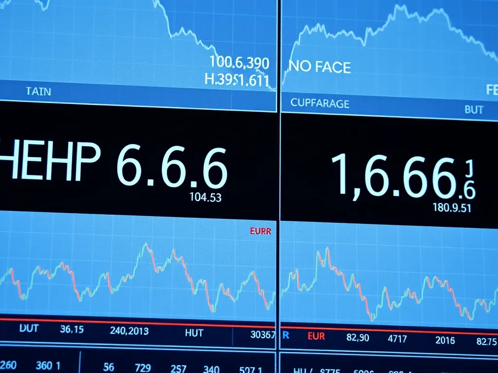 A professional close-up of a financial terminal screen showi
